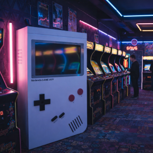 location arcade gameboy géante